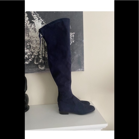Marc Fisher Humor Blue Suede over the knee boots - Picture 14 of 14